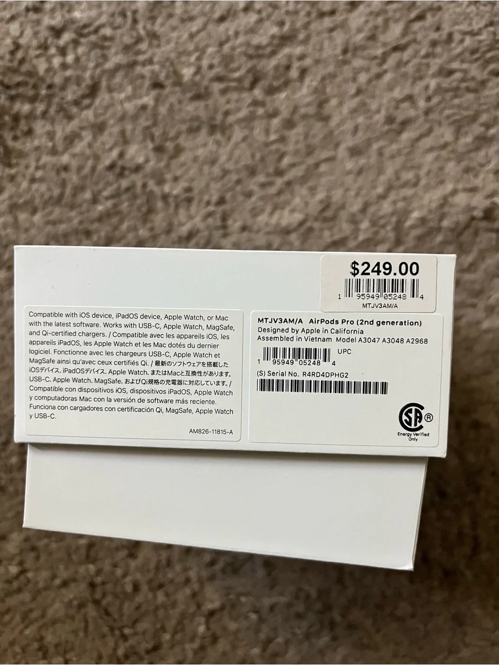 Apple AirPods Pro (White) Wireless Noise-Cancelling Earbuds